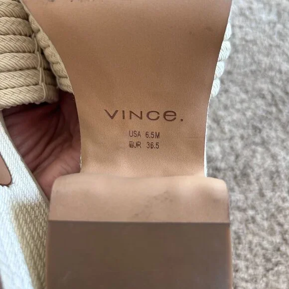 Vince Margo Cord Platform Slide Sandals – Cream SZ 6.5 - Picture 9 of 9